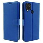 Realme C15 Flip Cover Magnetic Leather Wallet Case Shockproof TPU for Realme C15 (Blue)