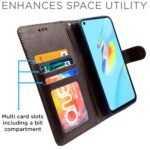 Oppo A54 4G Flip Case Leather Finish | Inside TPU with Card Pockets | Wallet Stand and Shock Proof | Magnetic Closing | Complete Protection Flip Cover for Oppo A54 4G (Coffee)