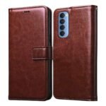 Flip Cover for Oppo Reno 4 Pro | Premium Leather Finish | Inbuilt Pockets & Stand | Flip Case for Oppo Reno 4 Pro (Brown)