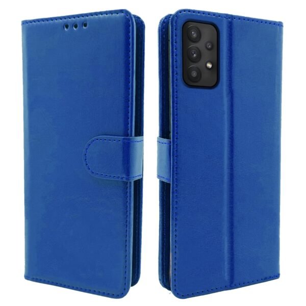 Samsung Galaxy A53 5G Flip Cover | PU Leather Finish | 360 Protection | Wallet & Stand | Strong Magnetic Flip Case for Samsung Galaxy A53 5G (Blue)