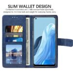 Flip Cover for Oppo F21 Pro 4G | Premium Leather Finish | Inbuilt Pockets & Stand | Flip Case for Oppo F21 Pro 4G (Blue)