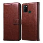 Flip Cover for Realme 7i / Realme C17 | Premium Leather Finish | Inbuilt Pockets & Stand | Flip Case for Realme 7i / Realme C17 (Brown)