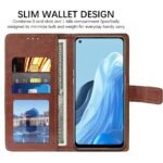 Flip Cover for Oppo F21 Pro 4G | Premium Leather Finish | Inbuilt Pockets & Stand | Flip Case for Oppo F21 Pro 4G (Brown)