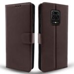 Redmi Note 9 Pro/Note 9 Pro Max/Poco M2 Pro/Redmi Note 10 Lite Flip Cover Leather Finish | Inside TPU with Card Pockets | Wallet Stand | Complete Protection Flip Case (Coffee)