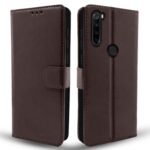 Mi Redmi Note 8 Flip Case Leather Finish | Inside TPU with Card Pockets | Wallet Stand and Shock Proof | Magnetic Closing | Complete Protection Flip Cover for Mi Redmi Note 8 (Coffee)