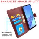 Oppo A53 Leather Flip Cover Wallet Case for Oppo A53 (Brown)