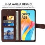 Flip for Oppo A58 4G (Leather_Coffee)