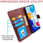 Mi Redmi Note 11 / Note 11s Flip Cover | PU Leather Finish | 360 Protection | Wallet & Stand | Strong Magnetic Flip Case for Mi Redmi Note 11 / Note 11s (Brown)