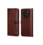 Flip Cover Back Case Cover for Realme 13 5G | Realme 12 5G | 12X 5G | Narzo 70x 5G | C65 5G | N65 (Flexible | Leather Finish | Card Pockets Wallet & Stand | Chestnut (Brown)