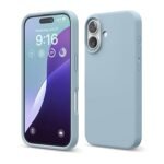 iPhone 16 Case, Premium Liquid Silicone Case, Full Body Protective Cover, Shockproof (Sky Blue)