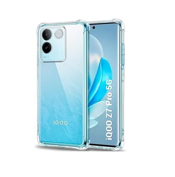 Ultra Clear Soft Silicone Back Cover for iQOO Z7 Pro/Vivo T2 Pro (Transparent)