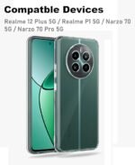 Realme 12 Plus 5G / Realme P1 5G / Narzo 70 5G / Narzo 70 Pro 5G Premium Transparent Soft Silicon Crystal Clear Back Cover [Transparent]