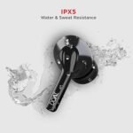 boAt Airdopes 163 Wireless Earbuds with Massive Playback of upto 17 Hour, IPX5 Water & Sweat Resistance, IWP Technology, Type C Interface (Black)