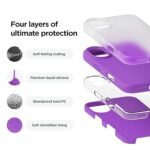 iPhone 16 Case, Premium Liquid Silicone Case, Full Body Protective Cover, Shockproof (Neon Purple)