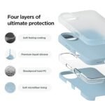 iPhone 16 Case, Premium Liquid Silicone Case, Full Body Protective Cover, Shockproof (Sky Blue)