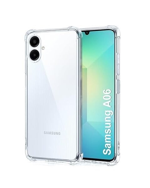 Transparent Crystal Clear Back Cover Case for Samsung Galaxy A06 | Shockproof Soft TPU Case (Transparent)