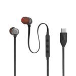 JBL Tune 310 Wired in-Ear Type C Earphones, Hi-Res Audio with Digital-to-Analog Converter, 3-Button EQ Preset Remote, Compatible with USB-C Devices (Black)