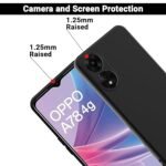 Silicone Soft Back Cover Case with Micro-Fibre Cloth On Inner Side for Oppo A78 (4G) (Black)