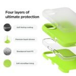 iPhone 16 Case, Premium Liquid Silicone Case, Full Body Protective Cover, Shockproof (Lime Green)