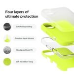 iPhone 16 Case, Premium Liquid Silicone Case, Full Body Protective Cover, Shockproof (Neon Yellow)