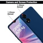 Silicone Soft Back Cover Case with Micro-Fibre Cloth On Inner Side for Oppo A78 (4G) (Blue)