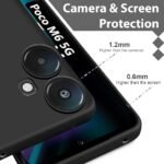 Poco M6 5G | Matte Soft Silicon Flexible | Camera Bump Protection | Shock Proof Rubberised (Back)