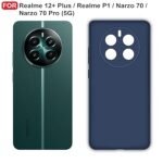 Realme 12+ Plus/Realme P1 / Narzo 70/70 Pro (5G) Back Cover | Camera Bump Protection | Silicone Cover (Blue)