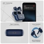 boAt Airdopes 163 Wireless Earbuds with Massive Playback of upto 17 Hour, IPX5 Water & Sweat Resistance, IWP Technology, Type C Interface (Blue)