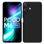 Poco M6 5G | Matte Soft Silicon Flexible | Camera Bump Protection | Shock Proof Rubberised (Back)