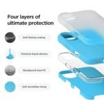 iPhone 16 Case, Premium Liquid Silicone Case, Full Body Protective Cover, Shockproof (Ocean Blue)