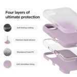 iPhone 16 Case, Premium Liquid Silicone Case, Full Body Protective Cover, Shockproof (Soft Purple)