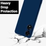 Silicone Soft Back Cover Case with Micro-Fibre Cloth On Inner Side for Oppo A78 (4G) (Blue)