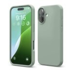 iPhone 16 Case, Premium Liquid Silicone Case, Full Body Protective Cover, Shockproof (Khaki Green)