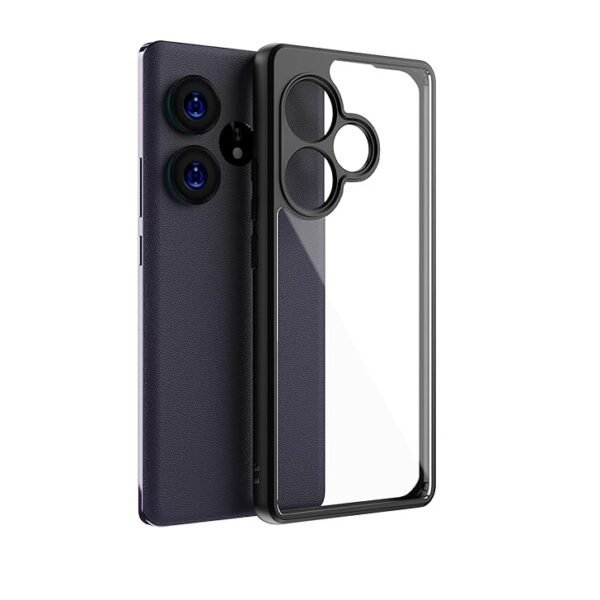 Realme GT 6 / GT 6T | Camera Lens Protector Shockproof Slim Clear Case Cover (Black Eagle)