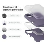 iPhone 16 Case, Premium Liquid Silicone Case, Full Body Protective Cover, Shockproof (Deep Lavender)