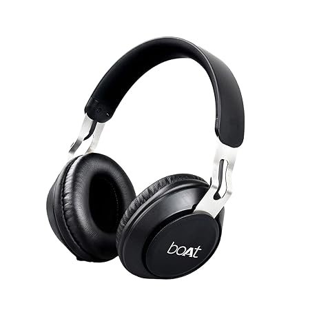 boAt Rockerz 480 Over Ear Wireless Bluetooth Headphone with Mic (Black)