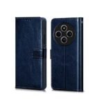 Flip Cover Back Case Cover for Redmi A4 5G | Poco C75 5G | Redmi 14C 5G | Flexible | Leather Finish | Card Pockets Wallet & Stand (Blue)