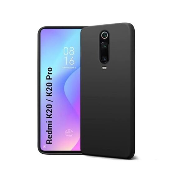 Silicone Back Cover Case for Mi Redmi K20 / K20 Pro | Soft Micro-Fibre Lining Inside | Camera Protection (Silicone, Black)