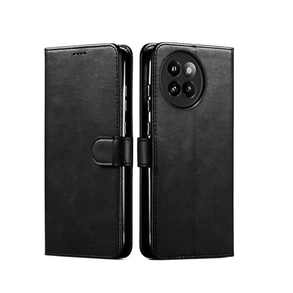 Flip Cover Back Case Cover for Xiaomi 14 Civi 5G | Flexible | Leather Finish | Card Pockets Wallet & Stand  (Black)