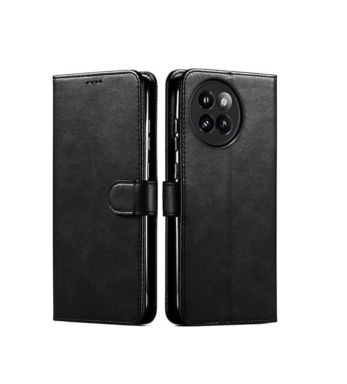 Flip Cover Back Case Cover for Xiaomi 14 Civi 5G | Flexible | Leather Finish | Card Pockets Wallet & Stand  (Black)