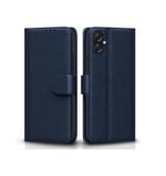 Flip Cover Leather Finish | Samsung Galaxy A05 / M05 / F05 | Wallet Stand and Shock Proof (Flip, Blue)