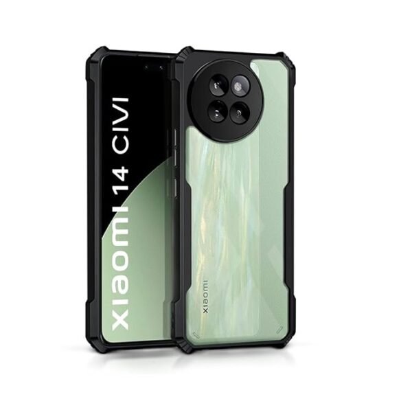 Back Case for Xiaomi 14 Civi 5G | 360 Degree Camera Protection | Transparent Hybrid Back Case (Eagle)