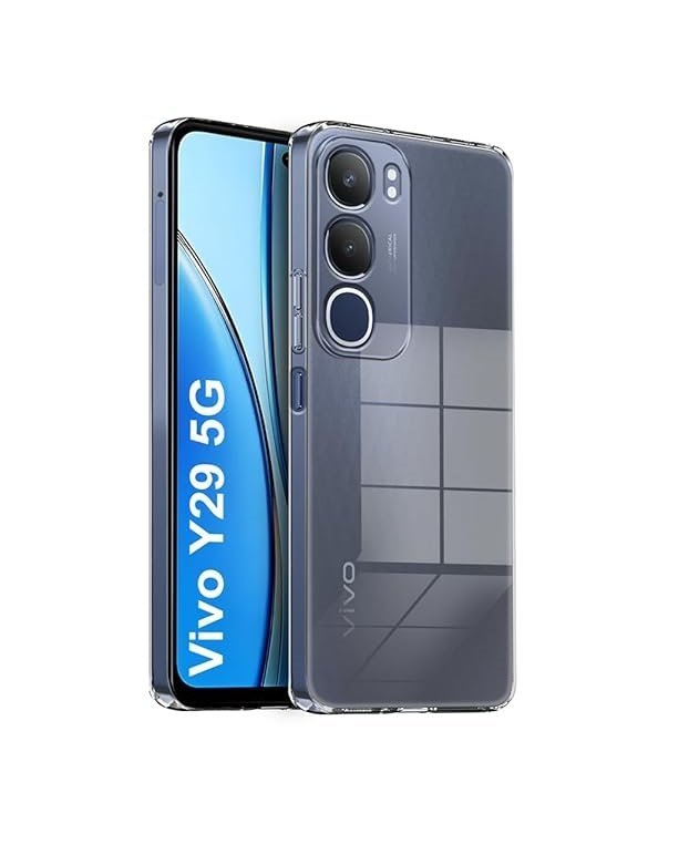 Vivo Y29 5G | Transparent Back Cover | Raised Bumps for Camera & Screen Protection (Transparent)