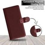 Flip Cover Leather Finish | Samsung Galaxy A05 / M05 / F05 | Wallet Stand and Shock Proof (Flip, Brown)