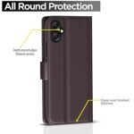 Flip Cover Leather Finish | Samsung Galaxy A05 / M05 / F05 | Wallet Stand and Shock Proof (Flip, Coffee)