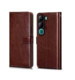 Flip Cover Back Case Cover for Vivo Y300 5G | Flexible | Leather Finish | Card Pockets Wallet & Stand (Brown