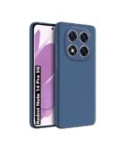 Silicone Back Cover Case for Mi Redmi Note 14 Pro/Poco X7 5G | Camera Protection Bump | Shockproof Back Cover Case (Silicone, Blue)