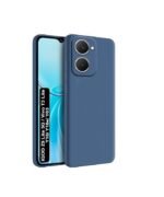 Back Cover Case for iQOO Z9 Lite/Vivo T3 Lite 5G / Y18 / Y18e / Y03 / Y28s / Y37 | Camera Protection Bump | Soft Matte Silicon Cover (Silicone, Blue)