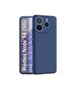 Redmi Note 14 (5G) Back Cover | Camera Bump Protection (Silicone, Blue)