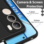 Back Cover Case for Vivo Y29 5G | Matte Soft Silicon Flexible | Camera Bump Protection (Silicone Black)